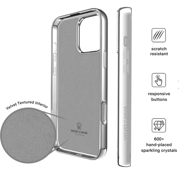 Silver Rhinestone iPhone Case - Picture 6 of 7